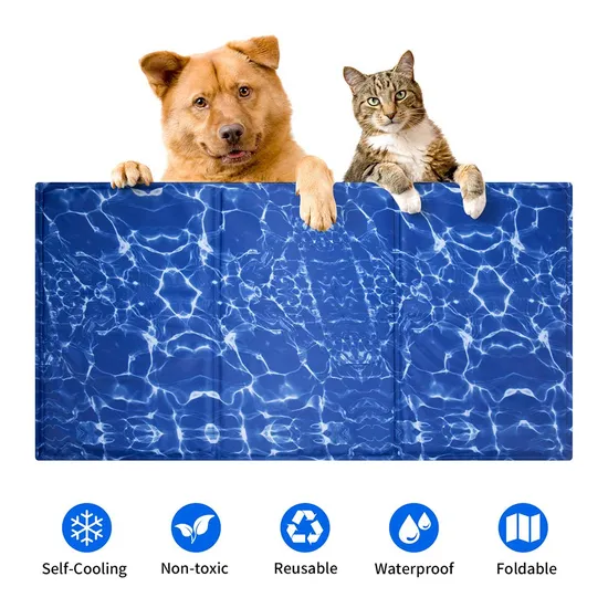 Pet Home Autumn/Winter Thickened Coral Fleece Pet Sleeping Mat Rectangular Pet Mattress