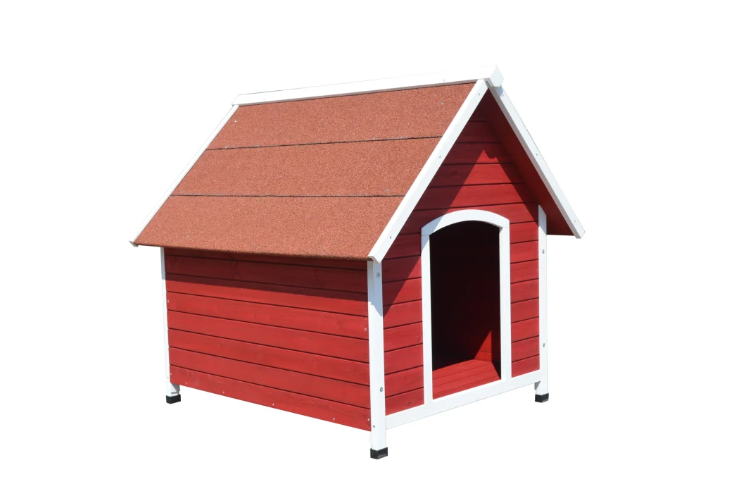 Red Color Large Wooden Dog Kennel