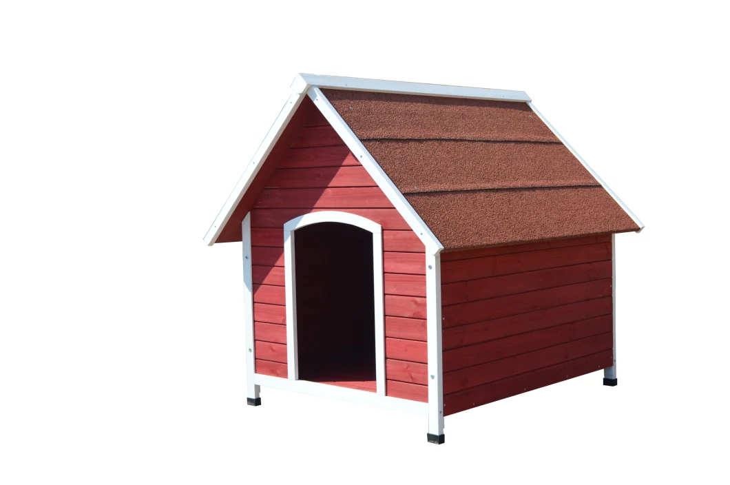 Red Color Large Wooden Dog Kennel