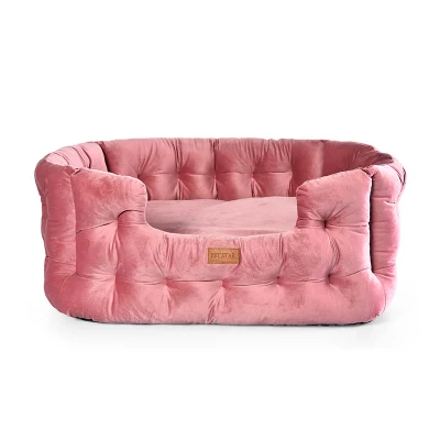 Удобная бархатная прочная роскошная домашняя кровать для собаки, уютный диван для собаки со съемной подушкой