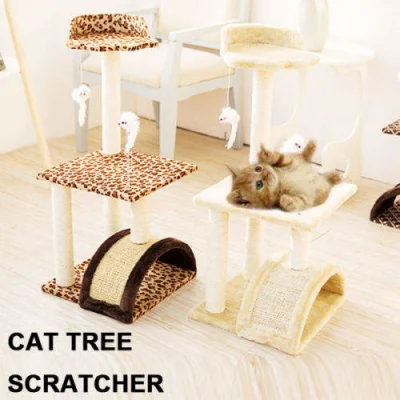 Когтеточка Play Small Cat Tower Бежевая