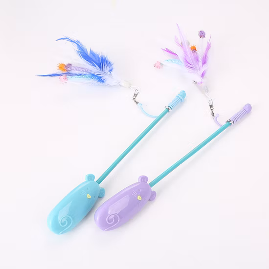 Высококачественный интерактивный набор игрушек с кошачьими перьями, роскошная игрушка для домашних животных, игрушка-палочка для кошек
